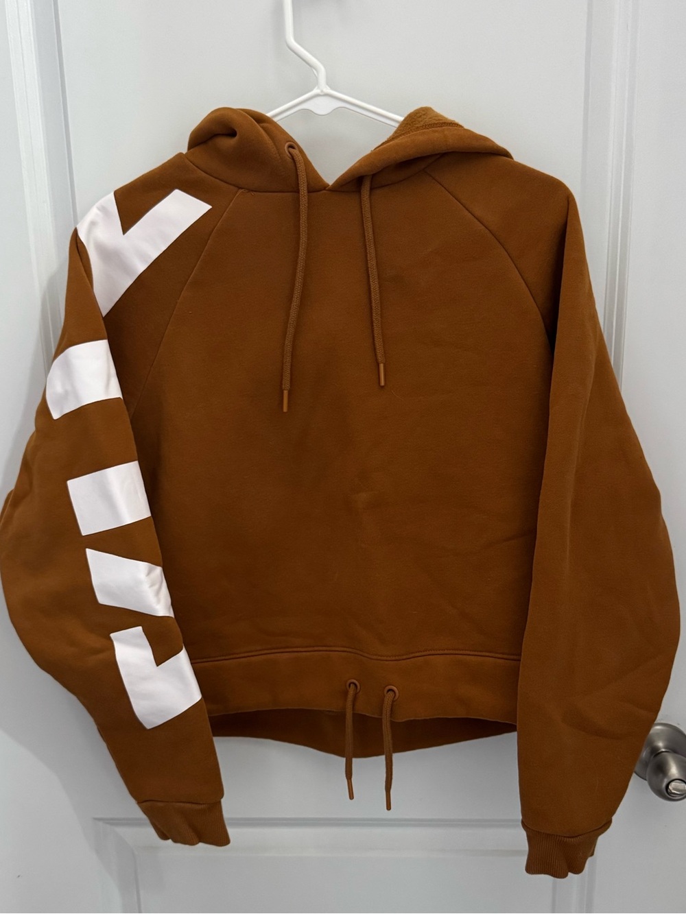 ZYIA Golden Brown Fleece Jacket with Black Logo Tag